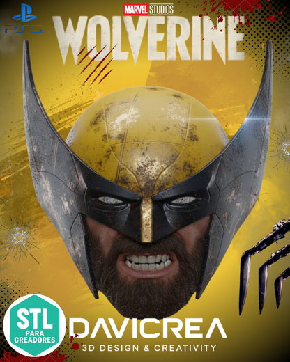 Wolverine PS5 – Modelo 3D con Soporte de Logan (STL)