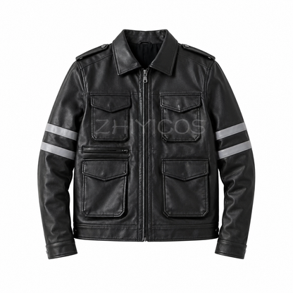 Chaqueta Leon Kennedy Biohazard 6 – Abrigo de Cuero Sintético