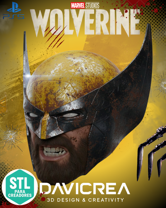Wolverine PS5 – Modelo 3D con Soporte de Logan (STL)