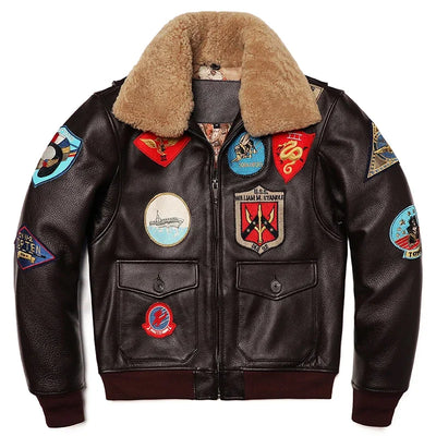 Chaqueta de Cuero Genuino Estilo Militar – Air Force G1