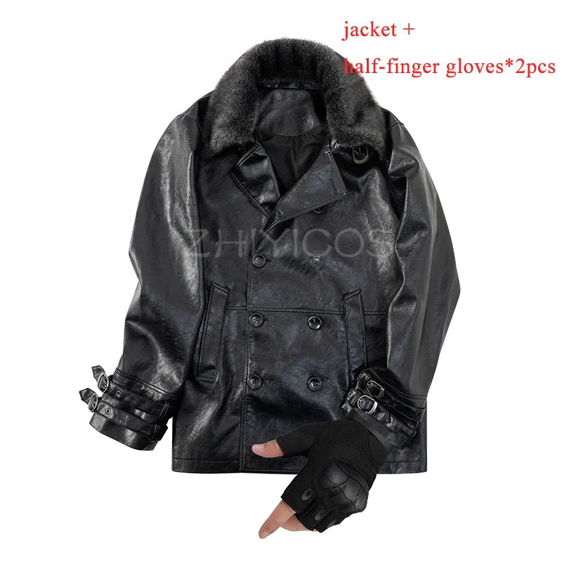 Chaqueta Leon Kennedy Requiem – Cosplay Biohazard 9 en Cuero Sintético para Hombre