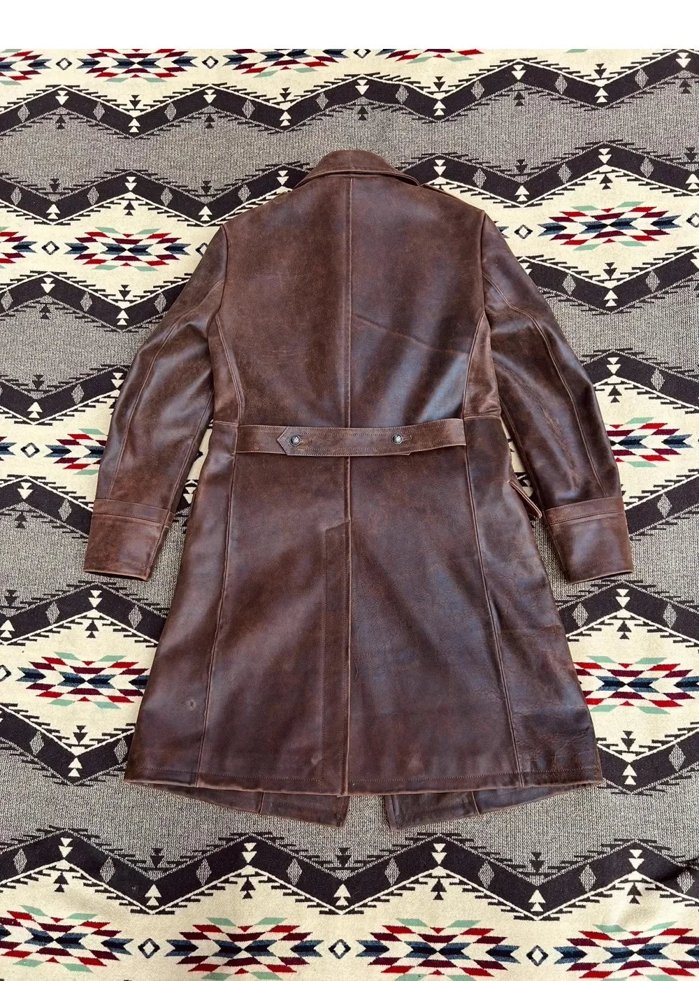 Italian Calfskin Military Coat – Cidu Luxury Long Real Leather Jacket