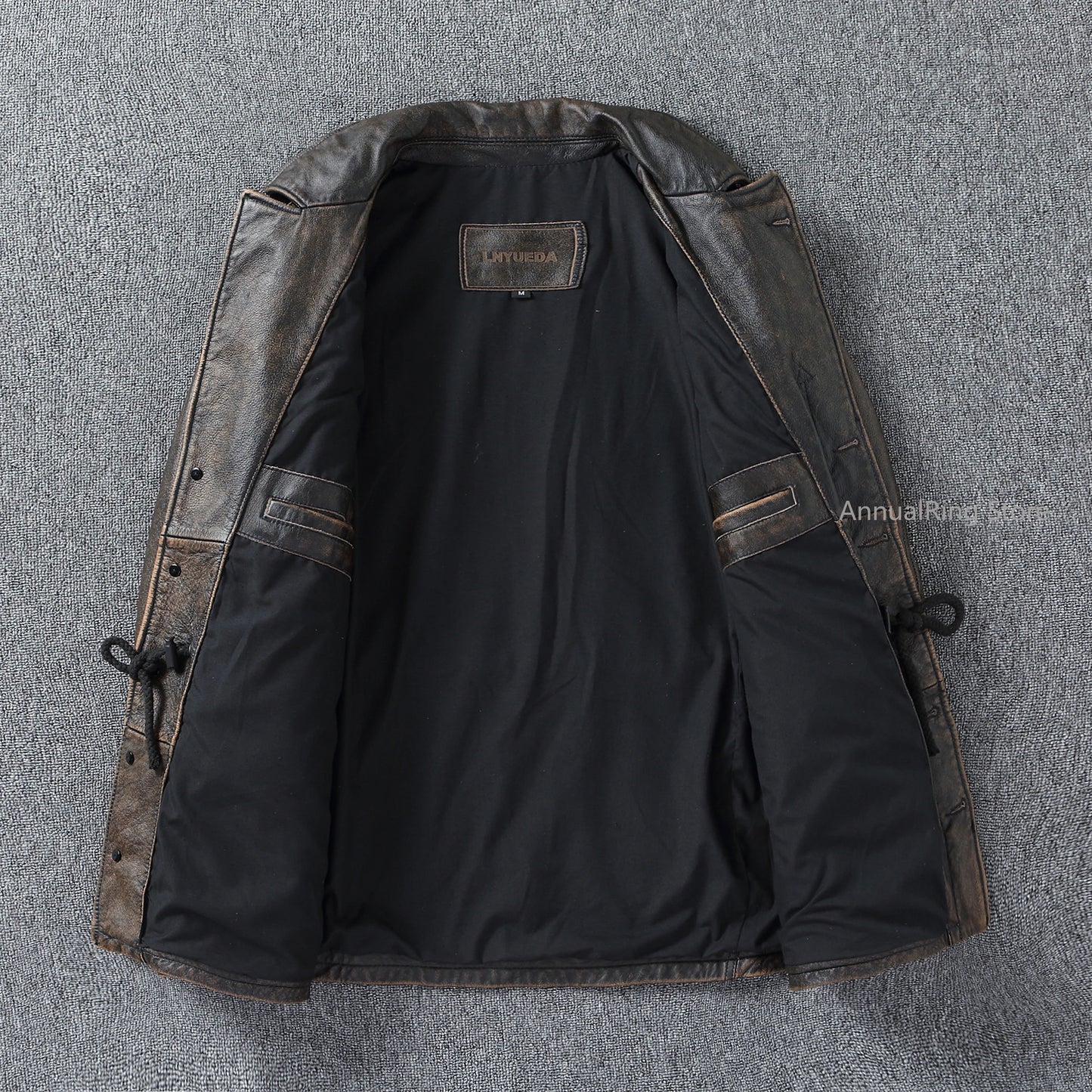 Chaqueta de Cuero M43 – Estilo Moto & Biker Vintage para Hombre