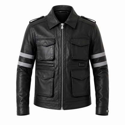 Chaqueta Leon Kennedy Biohazard 6 – Abrigo de Cuero Sintético